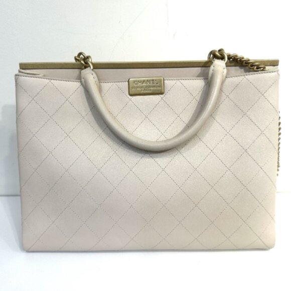 Chanel Calfskin Coco Luxe Large Shopping 2way tote bag - Beige - Picture 2 of 12